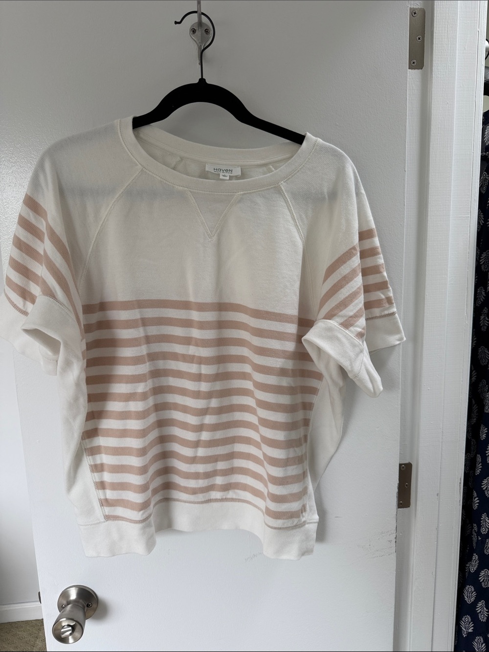 Haven Striped Short-Sleeve Sweatshirt